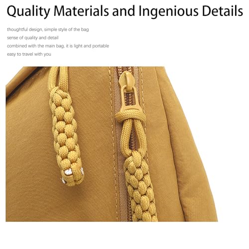 Women's Fashion Plain Color Nylon Crossbody Bag, Casual Spacious Dumpling Crossbody with Adjustable Strap and Inner Pockets2