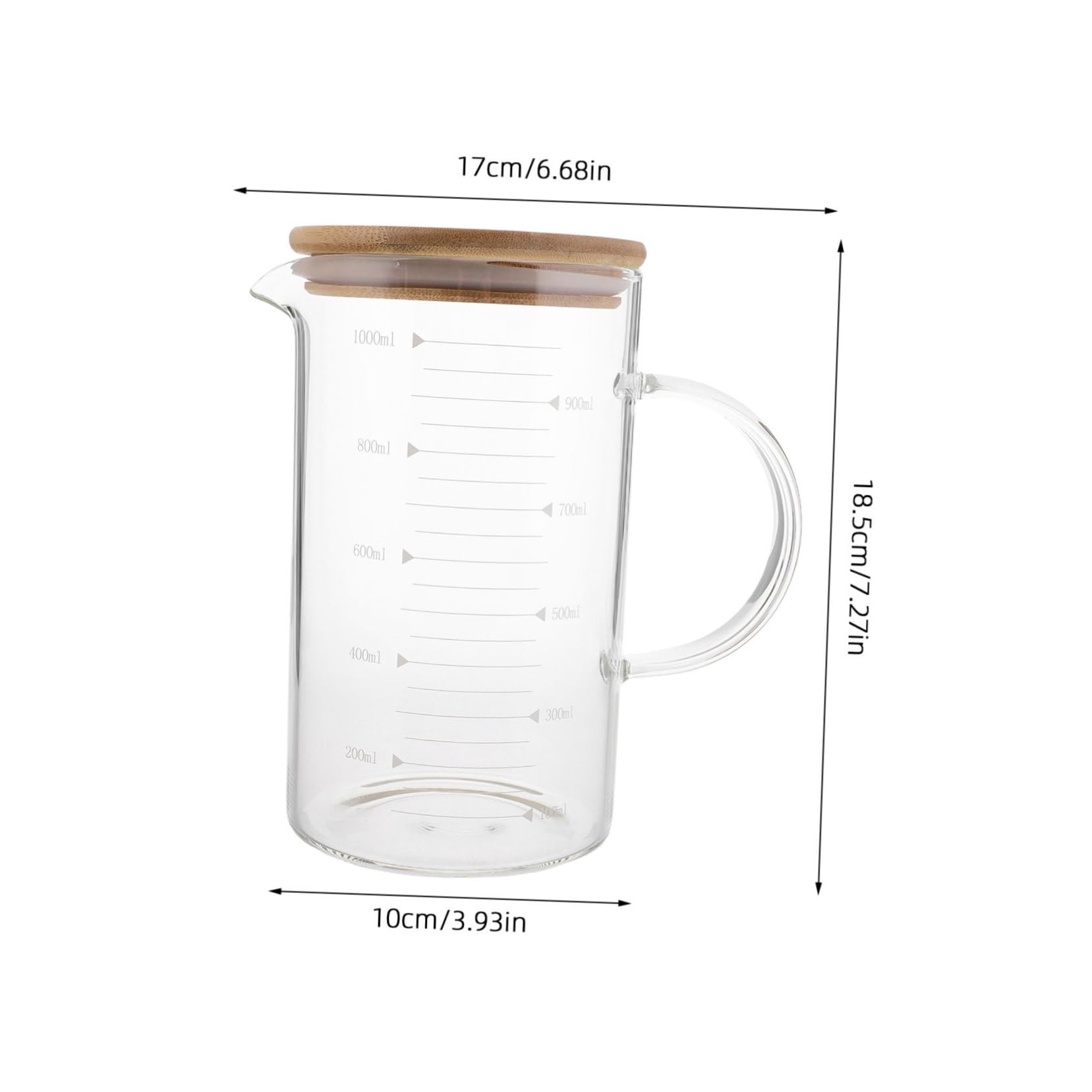 BESTOYARD Misurino Manico e Coperchio Per Caffè Succo e Bevande Misuratore Graduato Per Cucina e Ristorazione Design Elegante e Versatile