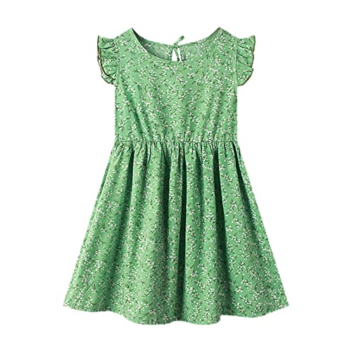 Generic Toddler Baby Girl Floral Dresses Sleeveless Spaghetti Straps Sundress Summer Clothes Outfits Independence Day