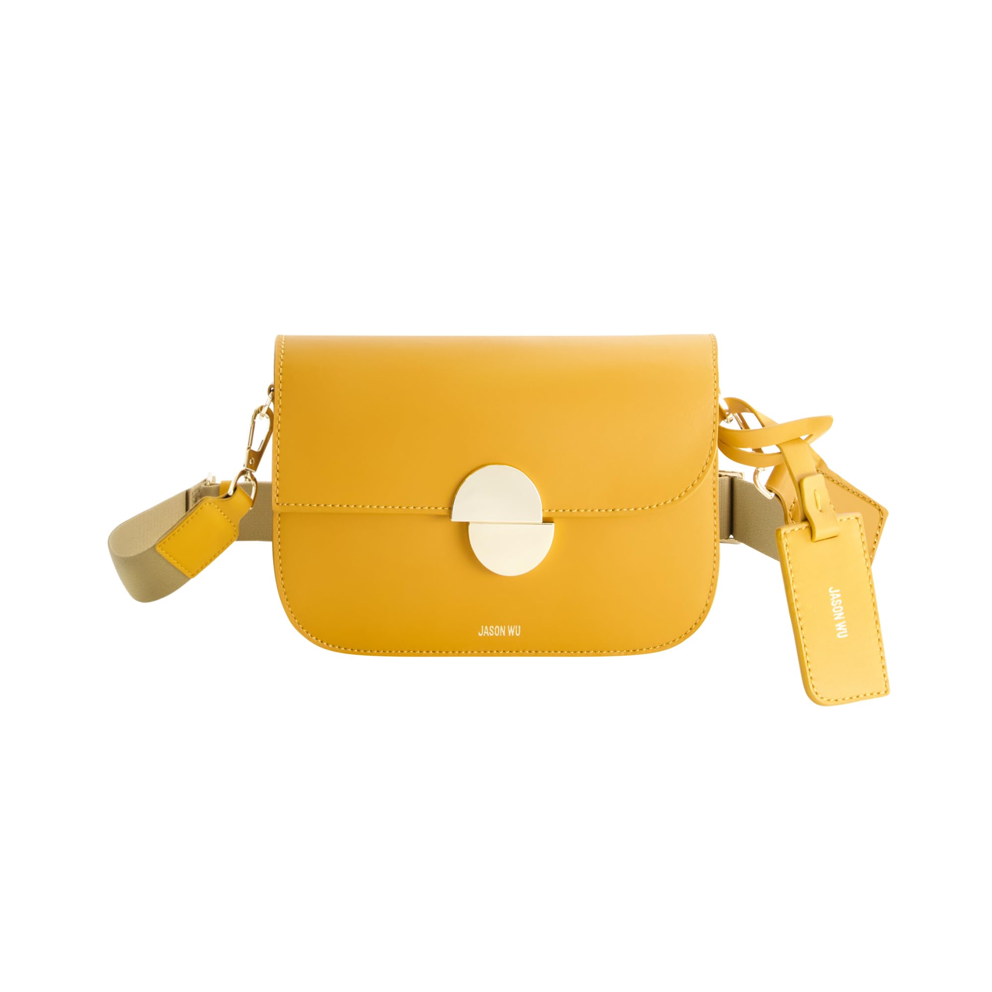 Jason Wu Womens Crossbody Bag Leather Purse Handbag with Adjustable Strap Cub Yellow One Size