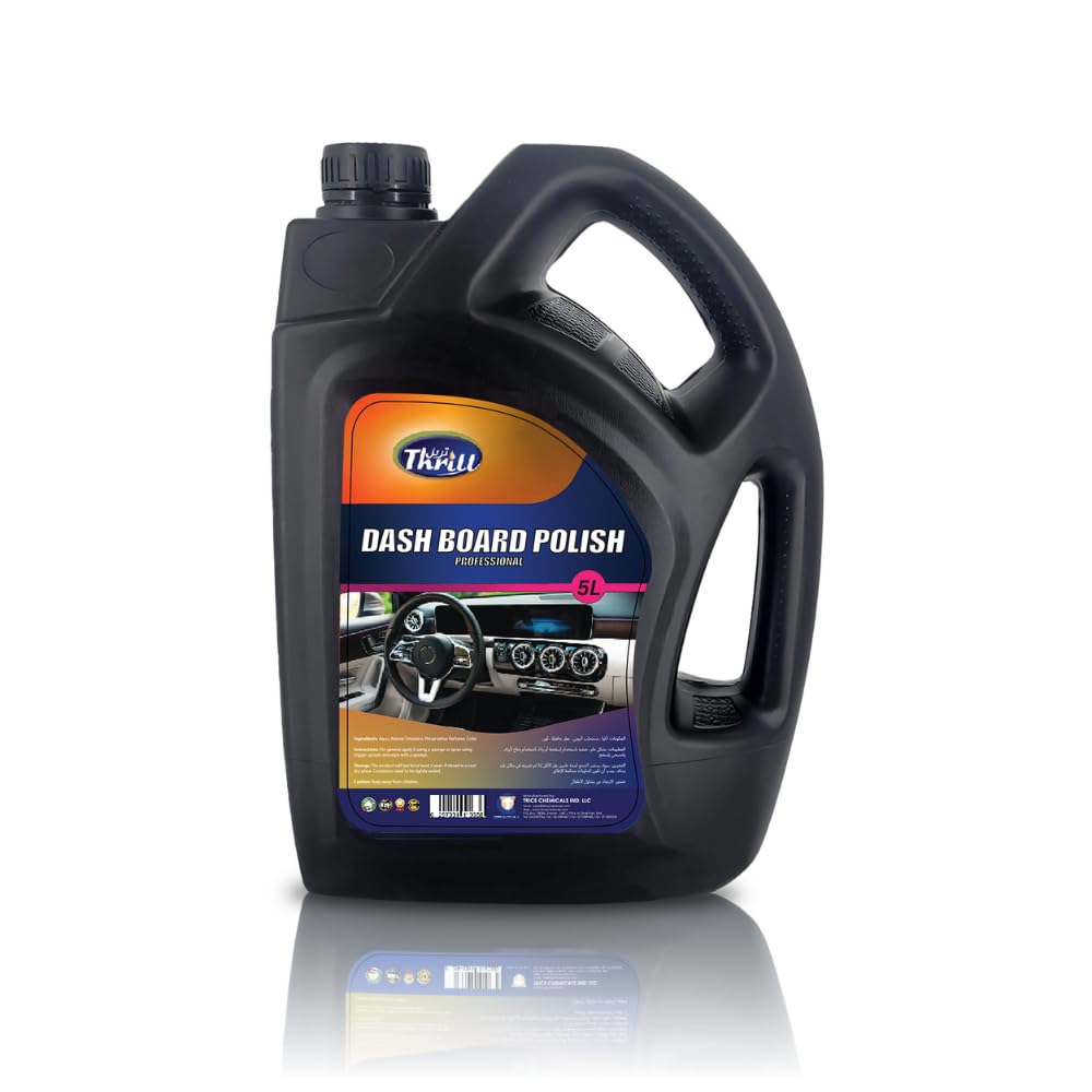 Thrill Dash Polish 5L – Premium Interior Cleaner & Protector | Safe, Long-Lasting Shine for All Surfaces (Vinyl, Plastic, Leather)