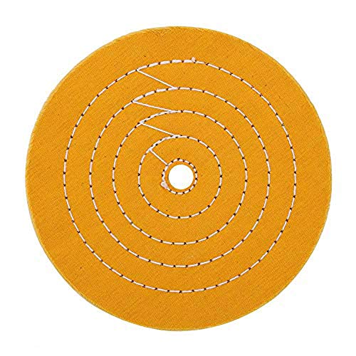 Image of SCOTTCHEN Buffing Polishing Wheel Yellow 8 inch (50 Ply) for Bench Grinder 5 /8 inch Arbor Hole - 1pcs