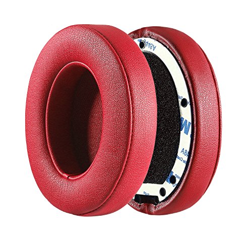 Studio 2.0 Replacement Earpads - JECOBB Almohadillas para Oreja con Cuero de Proteína y Espuma de Memoria para Beats Studio 2 Wired/Wireless, Audífonos Over-Ear B0500 / B0501 de Dr. Dre SOLO (Rojo) miniatura 5