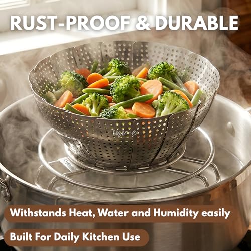 Image of Inme Hot Utensils Stand Hot Pot Stand for Kitchen Dining Table Top Ring, Vessel Dishes Food Plates Holder, Cooker Stand Inside, Trivet, Coaster Steaming Mat (Set of 3, Heavy Duty - 4 mm Thickness)