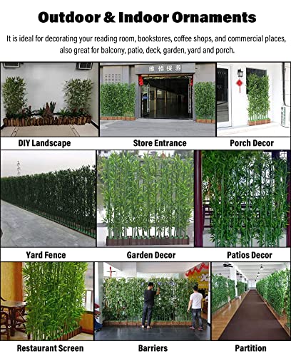 Bambú artificial realista de gran tamaño con troncos de madera natural 5