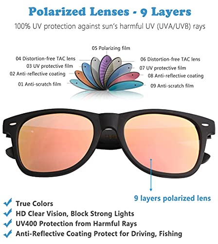 Image of Mens Polarized Wood Sunglasses for Men Women, Womens Sunglasses Wooden Sides Bamboo Glasses