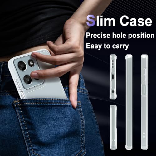 Image of Case for Motorola Moto G 2025 /Moto G Play 2026, Military Grade Drop Protection Phone Case, Yellowing Resistant, Anti-Scratch Hard PC Back, Shockproof Hard Ultra-Thin Protective Cover, Clear
