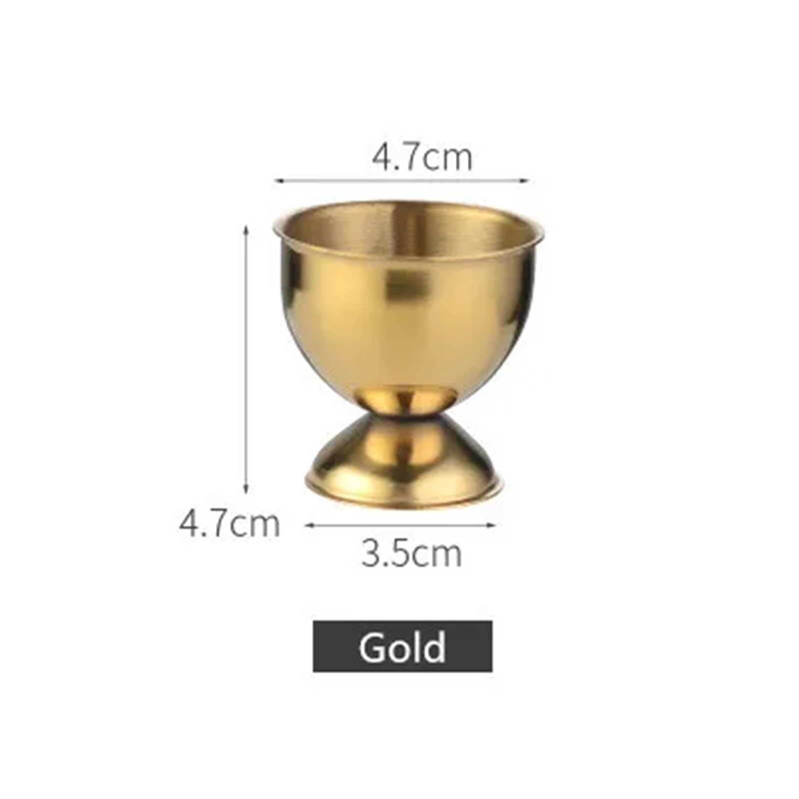 Coquetiers, Porte-œufs en Or et Argent, Support de Tasse Table, Outil Cuisine for Le Petit déjeuner, 4 pièces(Silver)