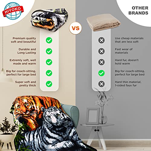 Tiger Blanket Mink Blanket Korean Blanket Heavy Blankets Queen Size Tiger Throw Blanket Korean Mink Blanket Tiger Statue Animal Blanket Bed Warm Blanket Full Queen Animal Blankets Mexican Blanket #TOP4