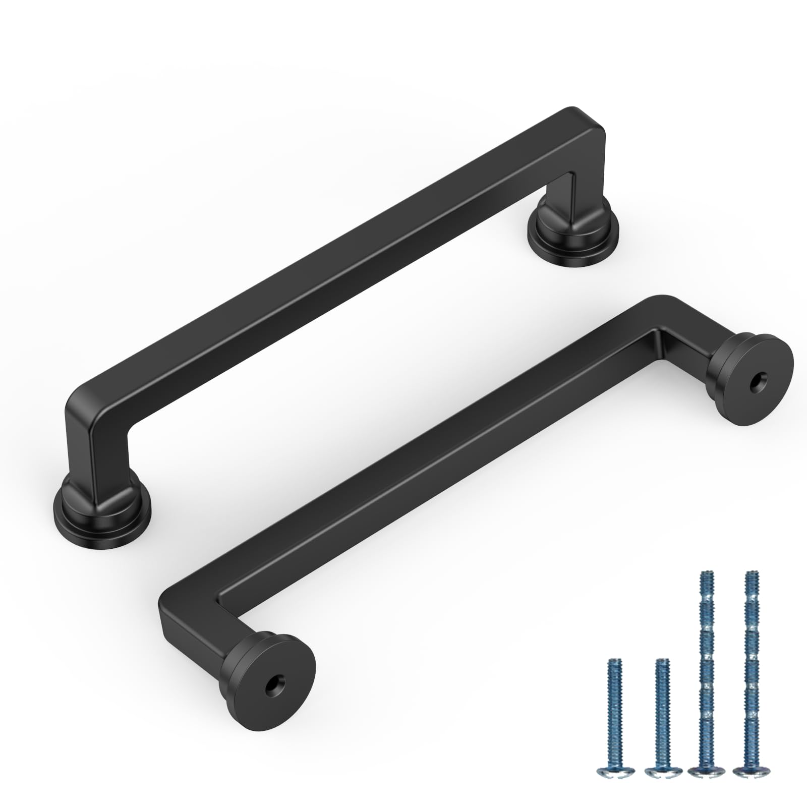 10 Pack 5 Inch(128mm) Matte Black Cabinet Pulls, Kitchen Hardware