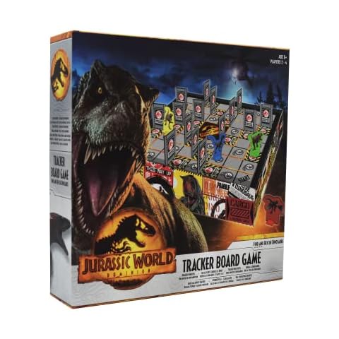 Jurassic World Tracker Board Game, Find & Rescue Dinosaurs, For 2-4 Players, Great Gift For Kids Aged 6+ Cover