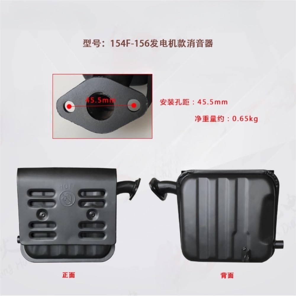 Mufflers Fit For 152F 154F 156F Pipes 1KW 2KW 154F Generator Water Pump Accessories