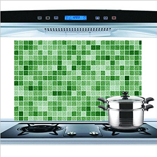 Lifestyle-You™ (60 x 270 Cm) Mosaic Aluminum Foil Self-Adhesive Anti Oil Wallpaper Sticker for Kitchen Wall, As Drawer Mat Or Furniture. (Orange) 2