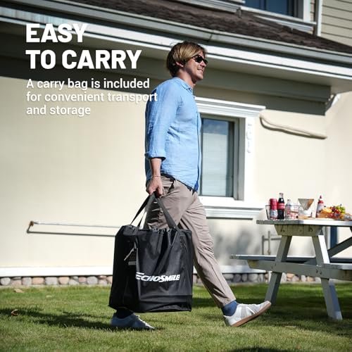 EchoSmile 18" Smokeless Firepit for Outdoor, Stainless Steel Wood Burning Fire Pit with Adjustable Airflow, Three-Layer Combustion, Removable Ash Pan, Portable Fire Pit with Carrying Bag for Outside - Image 3