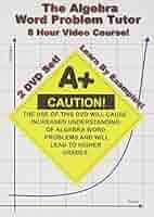 その他 Algebra Word Problem Tutor 6 Hour Course [DVD] Amazon.com: The Algebra Word Problem Tutor - 2 DVD Set - 6