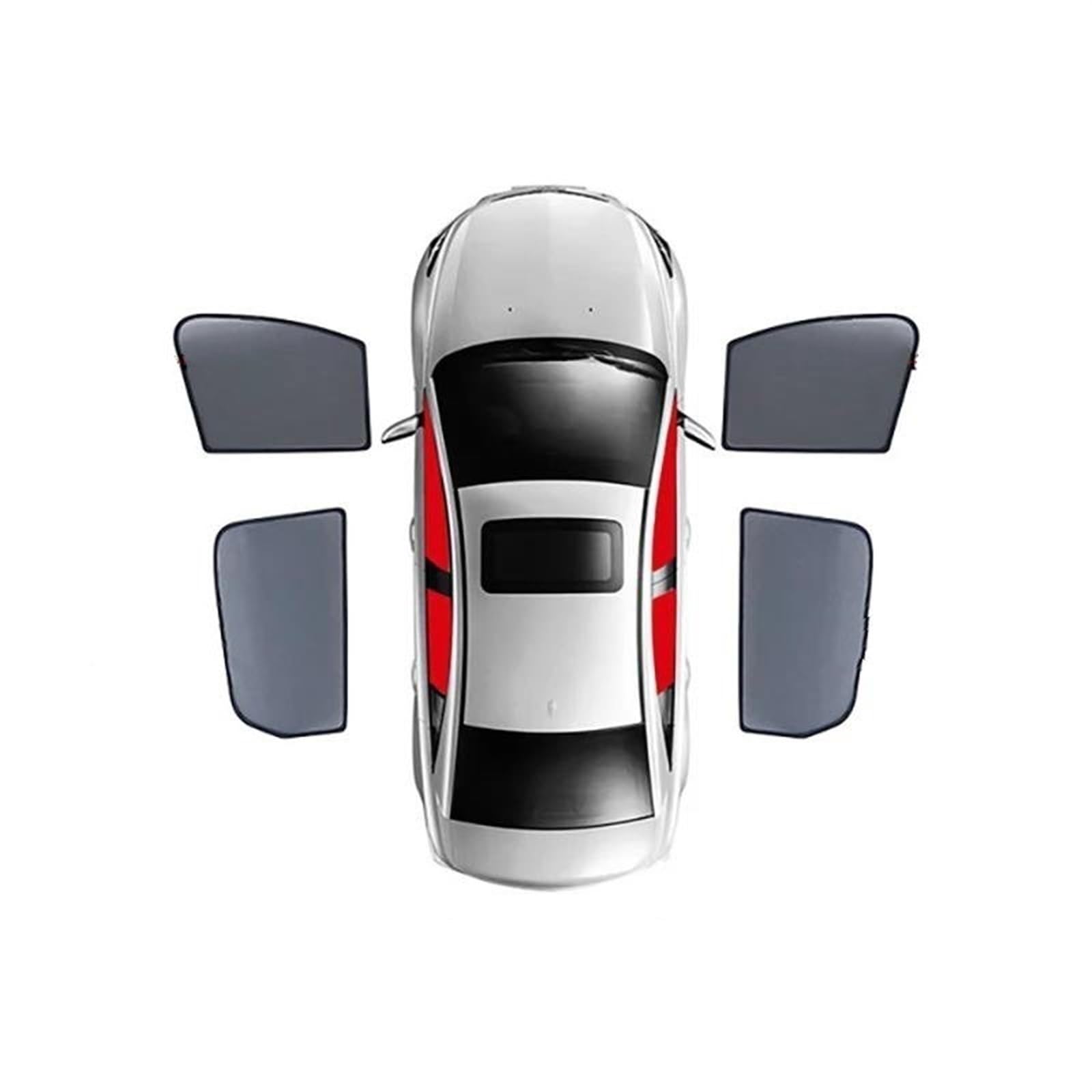 Parasol Coche Delantero para Toyota para RAV4 para XA40 2012-2018 Parasol Magnético para Coche, Parabrisas, Cortina, Parasol para Ventana Trasera Lateral De Bebé sombrilla de Coche(4PCS Front Rear)