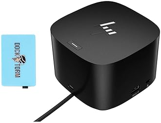 280W G6 Thunderbolt 4 Ultra Dock Port Replicator Bundle with Dockztorm Hub (Universal Thunderbolt/USB-C Docking Station, Single Cable for Charging, Data Transfers to Any Brand Laptop) AW5M5UT#ABA
