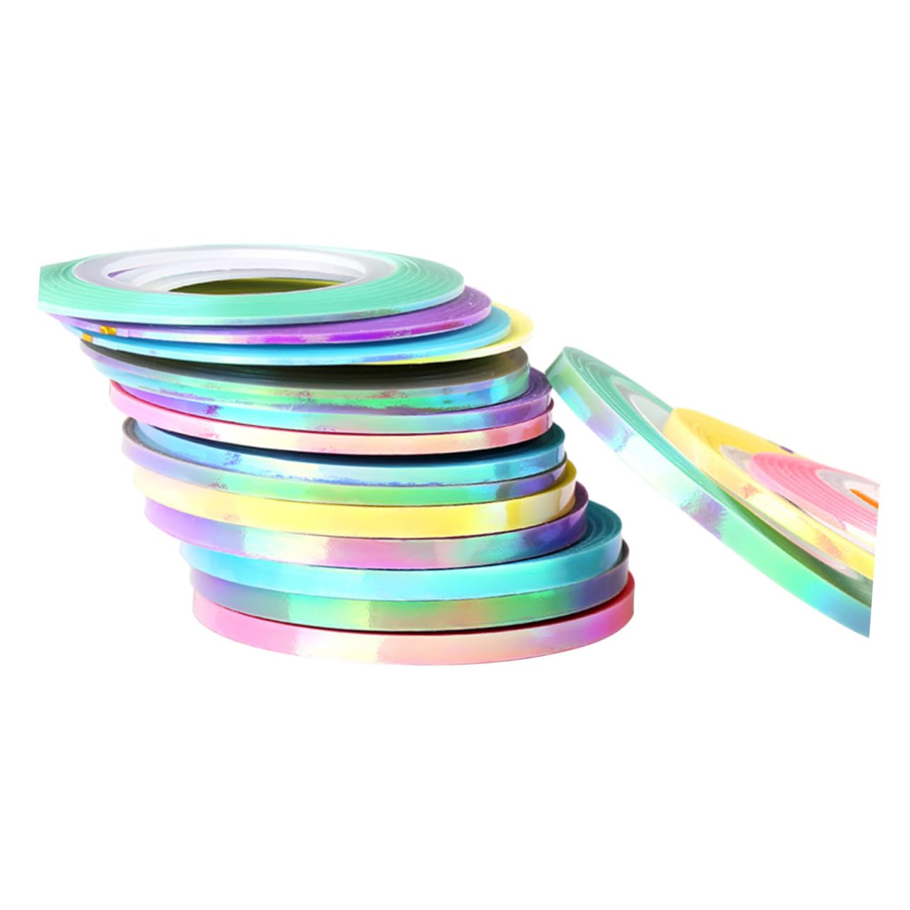 Outanaya Gold Silver Thread Nail Art Line Sticker Tape 18 Rolls Nail Art Tape for Women Mixed Sizes