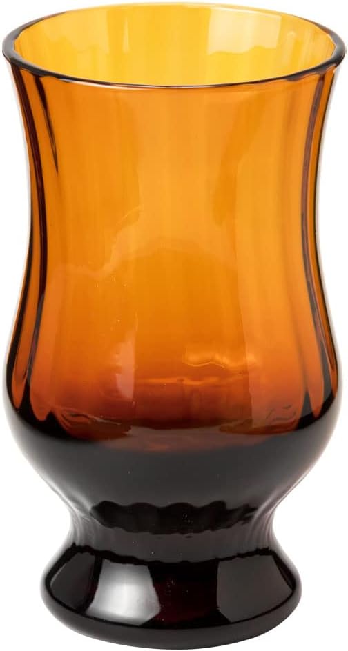 BYRON Coffee Glass, Amber Color, Mall (MO-1023AMBM), Showa Modern Coffee, Retro and Cute Cafe Glass from the Old Days Retro Coffee Glass