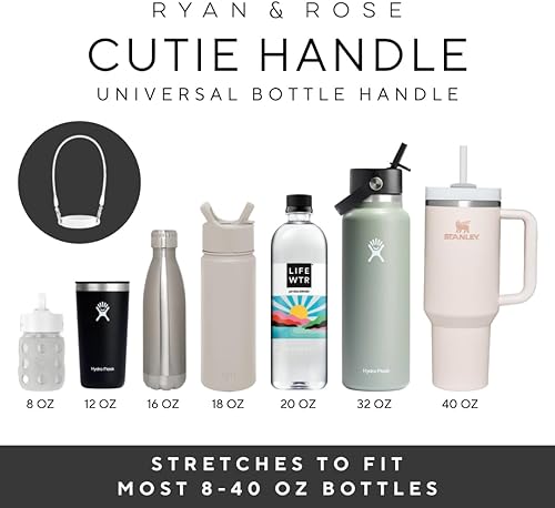 Miniatura 4 de Ryan & Rose Mango para botella de agua  Eslinga de silicona para botella de agua, portador, soporte con correa compatible con accesorios Stanley Cup