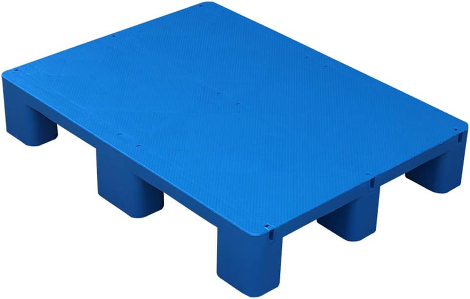 WANGF Palet Y Patín de Plástico HDPE, Agregando Tres Tubos de Acero Puede Cargar Estática 4000KG, Palet Azul Se Puede Utilizar para La Plataforma a Prueba de Humedad del Almacén 80x60x14cm