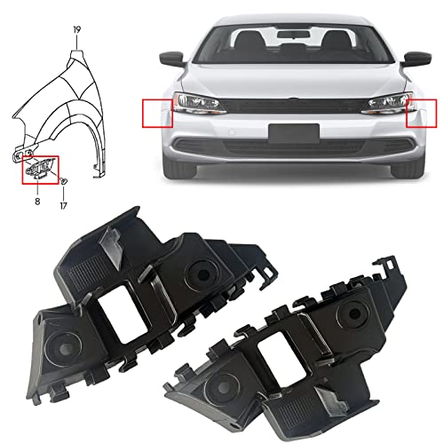 Pair Left Right Front Bumper Bracket Beam Mount Support Grille