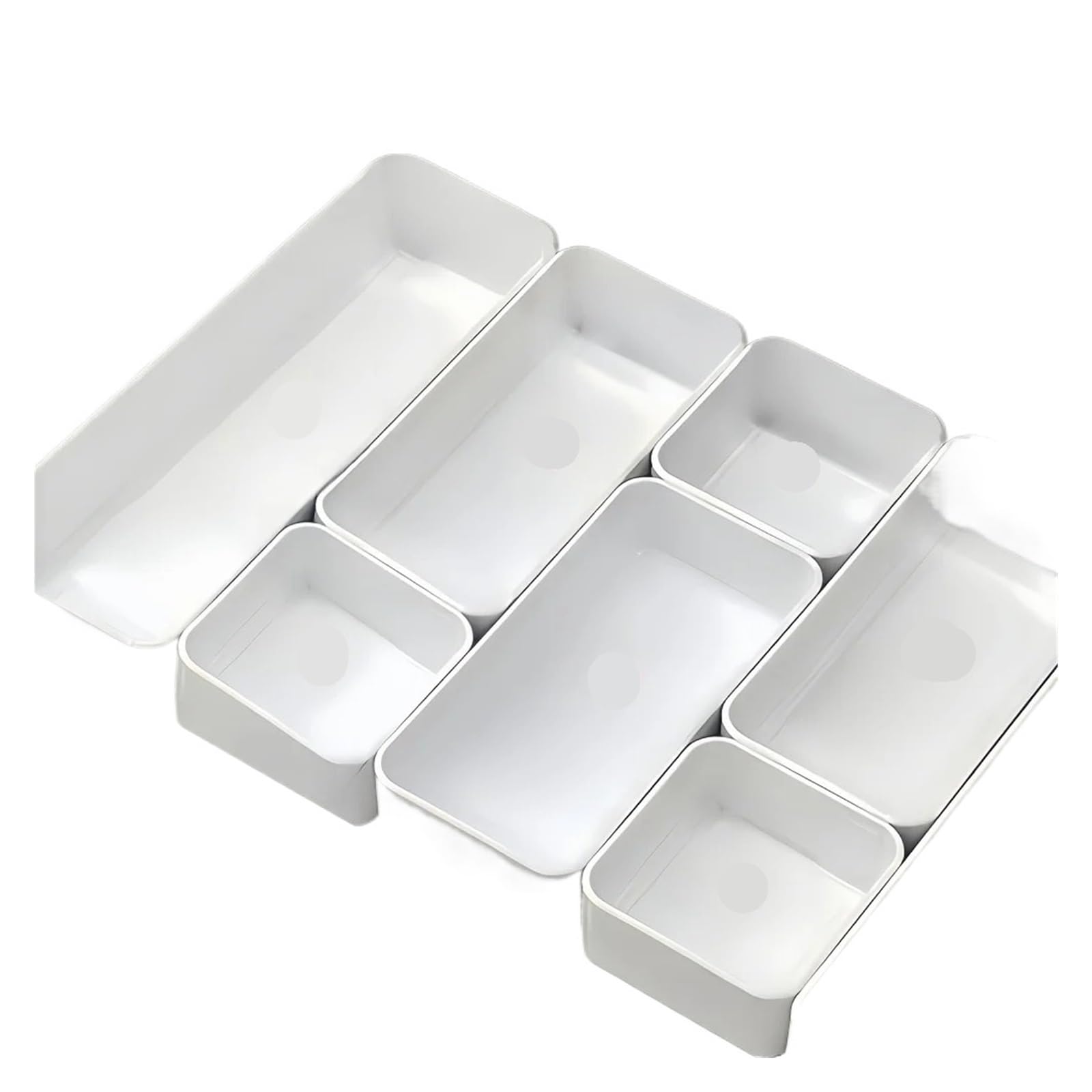 Generico 7 pezzi/set portaoggetti for cassetti, organizer for cosmetici, cucina, bagno, vassoi for armadio(7pcs-A)