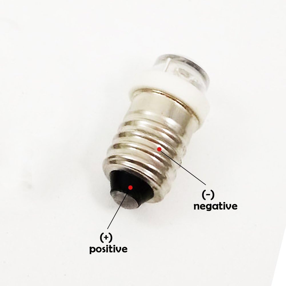 3/5/10PCS E10 4.5V 0.5W White LED MES Upgrade Bulb Lamp Replacement for Torch Flashlight Headlight Bicycle - AAA / 3C / 3D Cells