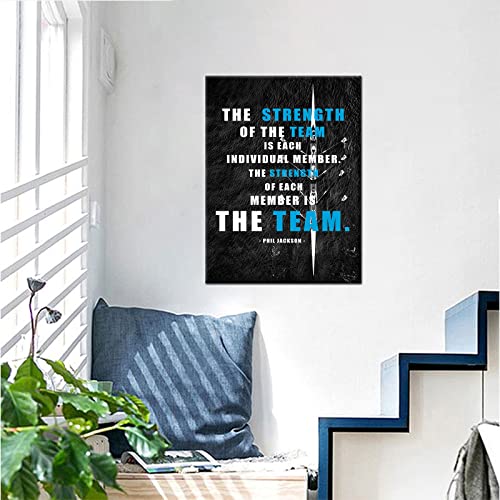Goforart Inspirational Success Team Strength Canvas Wall Art Rowing Team Picture Poster Framed Motivational Positive Office Quotes Painting Modern Home Office Decoration Ready To Hang [18''W X 24''H] thumb #2