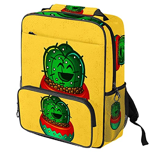 Sac de travail grand format avec motif cactus jaune pour transporter son ordinateur