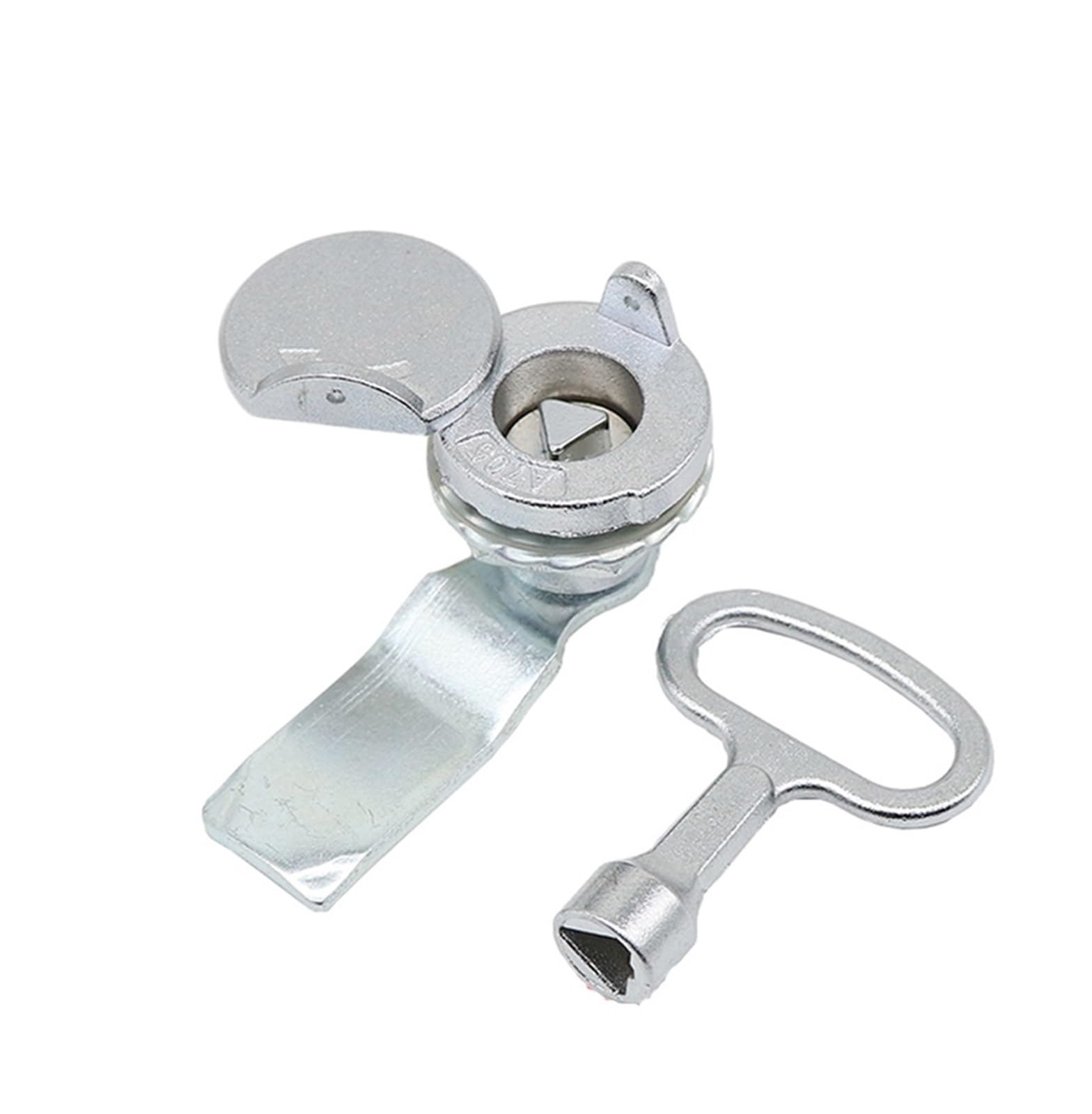Tjuhgfedcq Triangle With Key Ms705-3A Tongue Lock Iron Sheet Cabinet Control Box Cylindrical With Cover A705 Triangle Key Letter 1Pcs