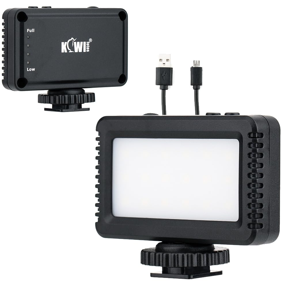 KIWIFOTOS Mini Kamera LED Videoleuchte - Tragbare Vlog Beleuchtung Für Sony Canon Nikon