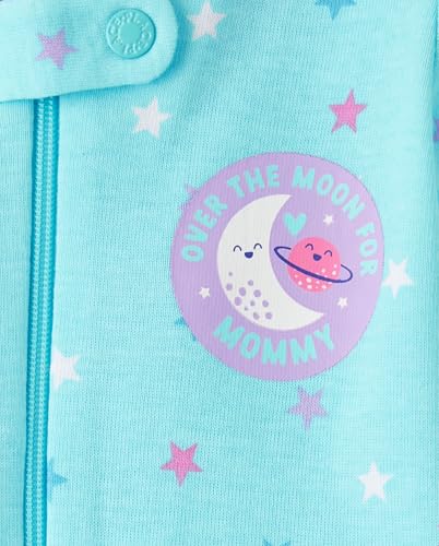 The Children's Place Baby Girl's and Toddler 100% Cotton Long Sleeve Zip Front One Piece Footed Pajamas,Sleep & Play2