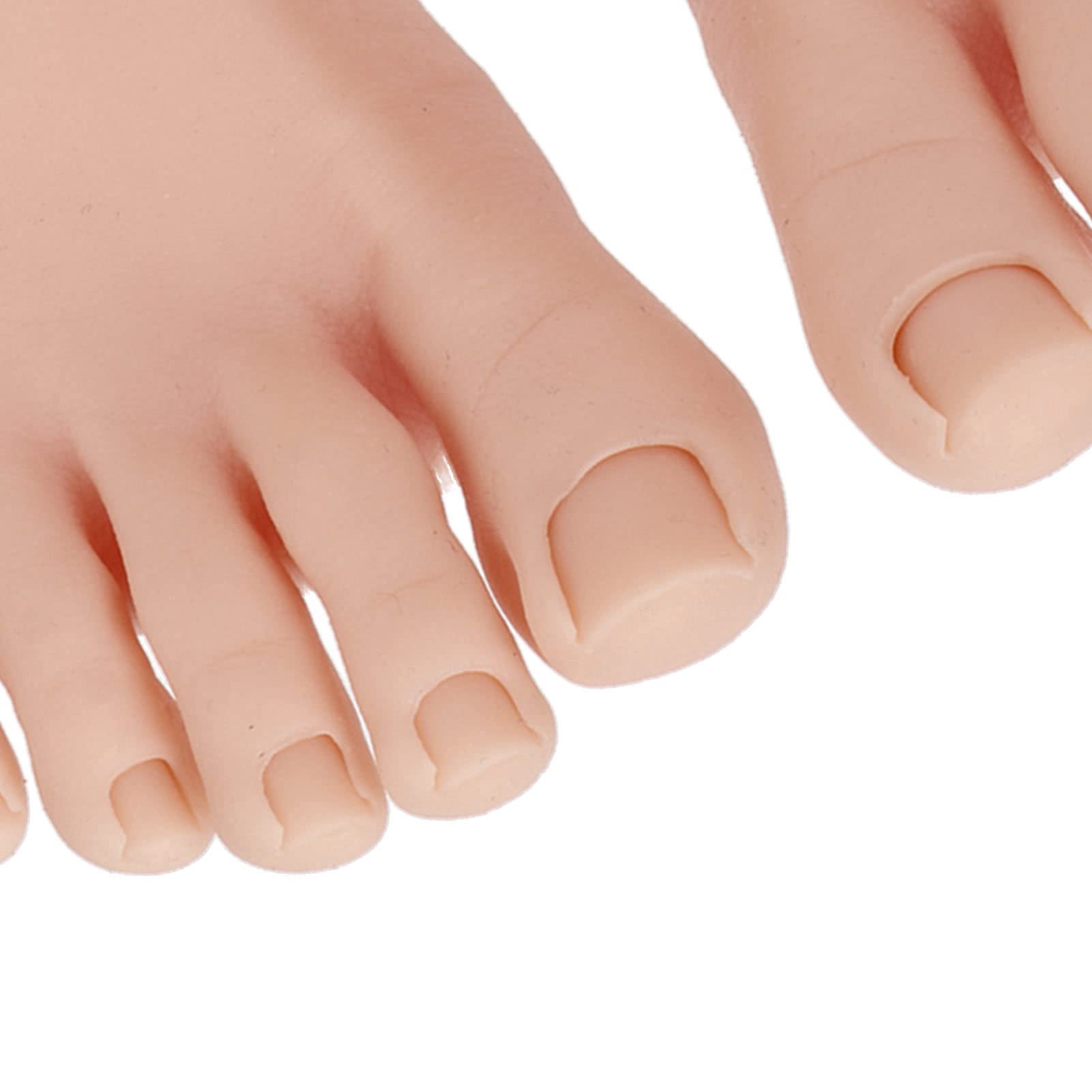 Gefälschter Übungsfuß, 1 Paar Flexibles, Weiches Silikon-Halbfußmodell, Prothetisches Übungs-Maniküre-Werkzeug, Fußmodell für Nägel, Tipps, Kunsttrainingsdisplay, Tattoo-Übung (Mittelhaut)