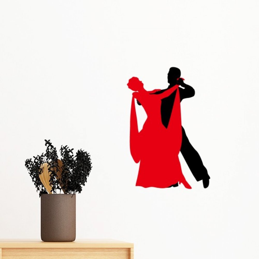 Duo de danse sociale danseur amovible art mural stickers haut de gamme 40cm