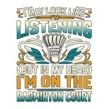 Badminton I Might Look Like I'm Listening to You Badminton Iron on Patch for Tshirts 12pcs