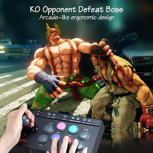 PXN 0082 Arcade Stick,USB Arcade Fighting Stick,Street Fighter Arcade de Juegos Joystick de Lucha Controlador con Funciones Turbo y Macro para PS3, PS4, XBOX ONE, Nintendo Switch, PC
