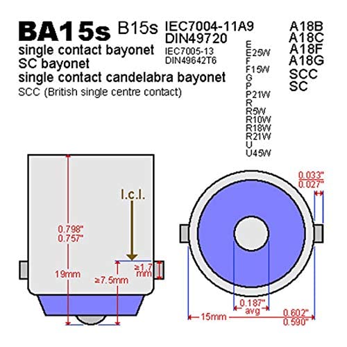 3X(2X 1156 Ampoules Ba15S 382 P21W Blanches 50 Led Smd Led Queue De