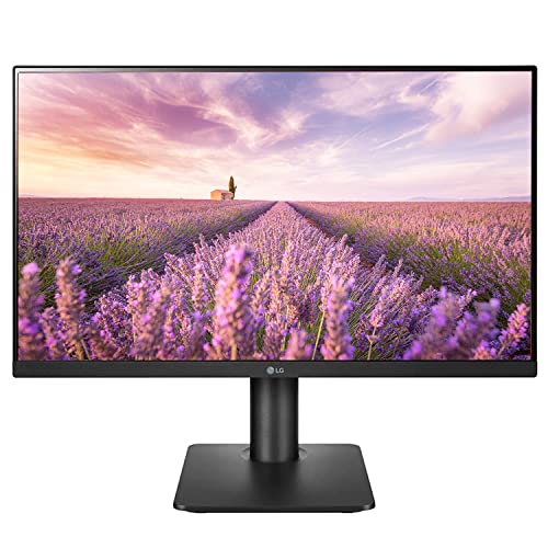 LG 24 inch (60.4 cm) IPS FHD (1920 x 1080 Pixels), Height Adjust, Display Port, HDMI, AMD FreeSync, 75 Hz Refresh, Black Color – 24MP450