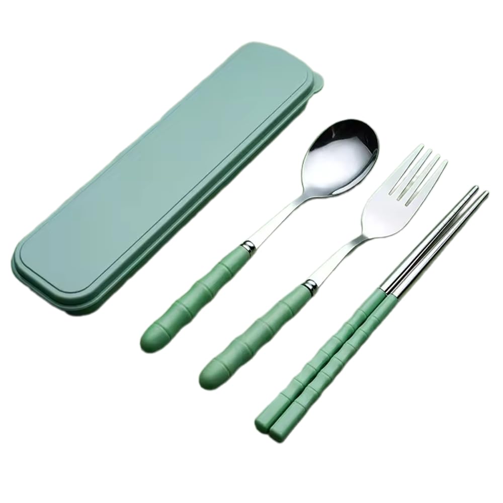 DOCAT Spoon Set Stainless Steel Chopstick, Spoon and Fork Cutlery Set for Women, Men, Kids Eating Food Portable Tableware Dining Accessories (Green) (B0D22PVXPP) Amazon Price History, Amazon Price Tracker