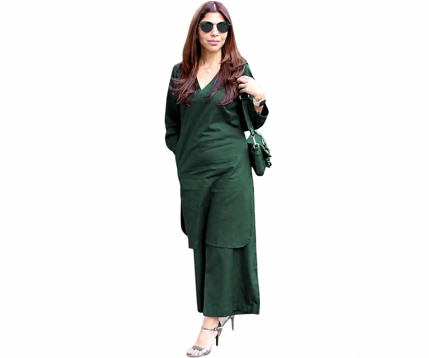 yuvvik Women's Cotton Short Kurta Palazzo Set | S to 7XL Plus Size Co-ord Set for Women | Solid Color Tunic Kurti with Palazzo Bottom | Above Knee Length-picture-27