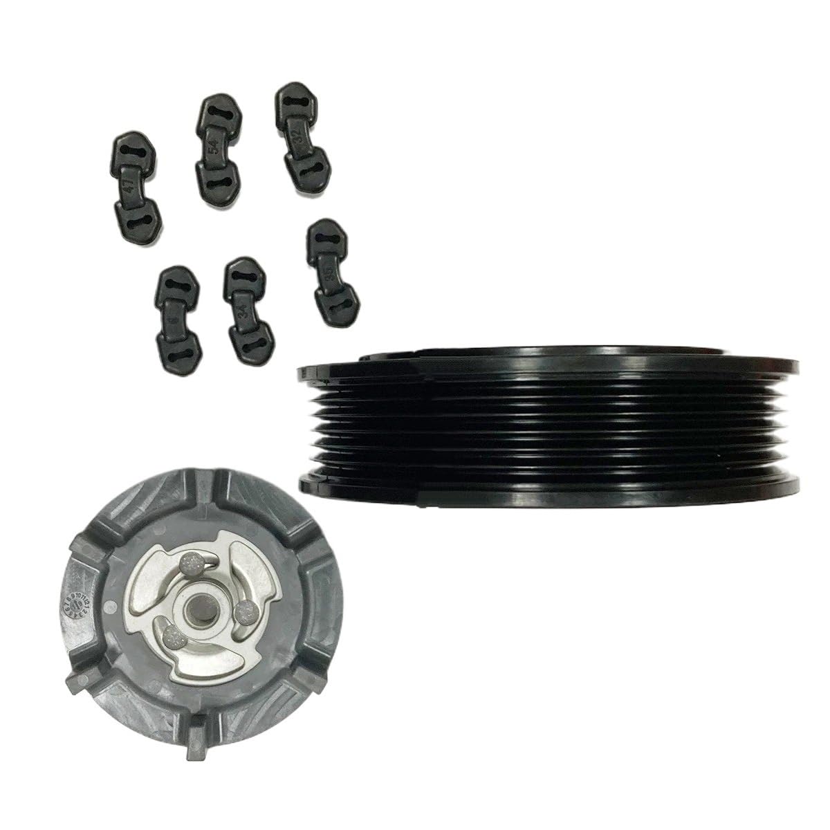 Compresor aire acondicionado Polea De Embrague Del Compresor De Aire Acondicionado Para Peugeot 3008 508 308 5008 9675657880 9675659980 9676443980 9676862380