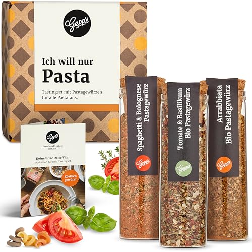 Gepp’s Feinkost 3er Mini Set Pasta I Gewürz-Set für Pasta-Liebhaber I Set mit feinen...