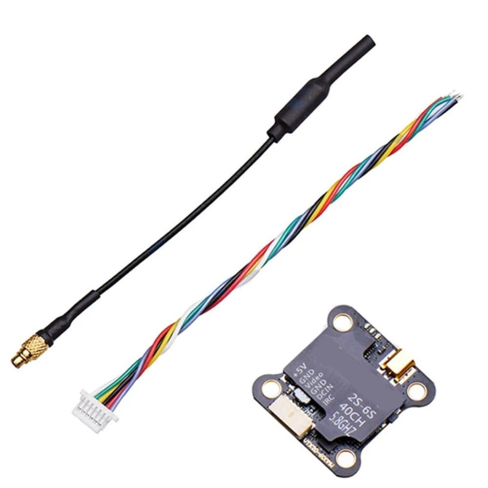 VTX20-600 40CH PitMode 5V 1A 25mW 100mW 200mW 400mW 600mW Regulowany VTX 7-26V 20X20mm Pasuje do RC FPV Racing Drone