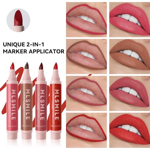 Lip Stain Marker Pen, 1pcs Moisturising Lip Colour Liquid Lip Liner, Matte Colour Appearance, Long Lasting Waterproof Smudgeproof Natural Effect, Precise Chisel Tip Smooth, Women's Makeup Gift (03) - Image 5