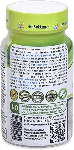 Liposomal Pine Bark Extract | 200Mg Per Pill | Clinically Studied Circulatory Support | Maximum Absorption Formula | 2 Month Supply | Non-Gmo | Gluten-Free | Vegetarian | Lab Certified #TOP3