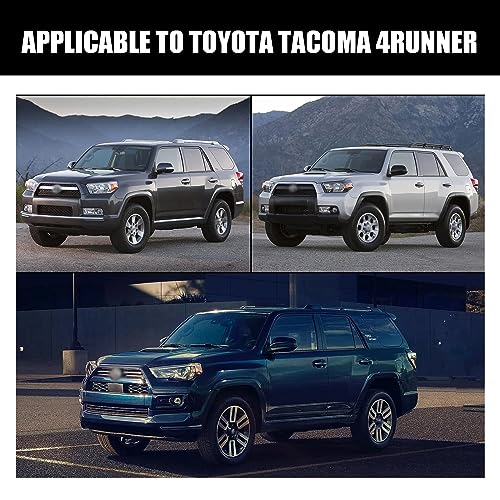 Image of Ajxn 1 PC Car Thickened ABS Grille Three-Color Marking, 4.72 inch x 0.98 inch Screw Fixed Slotted Grid Badge, Personalized Creative Decoration Accessories, Suitable for Tacoma 4Runner (Gray)