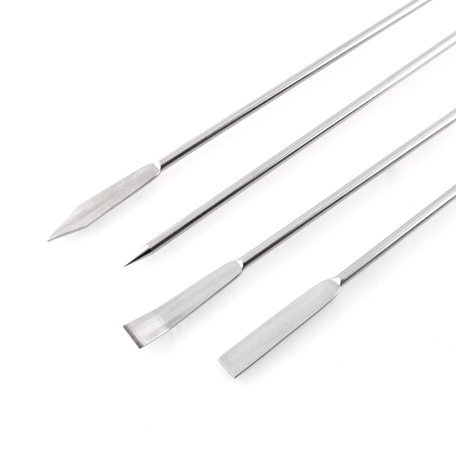 1Set of 3 Pcs Scientific Labwares Stainless Steel Double Ended Micro Lab Scoop Spoon Laboratory Equipment Half Rounded and Flat End Spatula Sampler — Amazon image 3