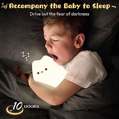 CHWARES Night Light for Kids, Cat Night Lights with Battery, 7 Color Changing Cat Lamp for Girls Room Decor, USB Rechargeable, Cute LED Cat Gifts for Baby, Children, Toddlers, Teen Girls, Nursery 6 51 jFqfpD1L. AC
