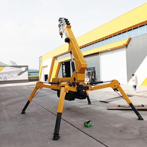 3 to 10 Ton Mobile Hydraulic Crawler Crane with Telescopic Boom and Fly Jib, 360 Degree Rotation, Compact Mini Crane for Construction and Industrial Lifting